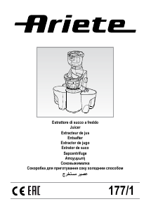 Manual de uso Ariete 177/1 Licuadora