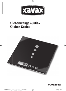 Manual Xavax Julia Kitchen Scale