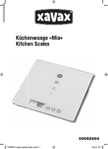 Manual Xavax Mia Kitchen Scale