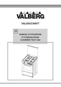 Mode d’emploi Valberg VAL60GCNNVT Cuisinière
