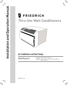 Manual Friedrich WET10A33A Air Conditioner