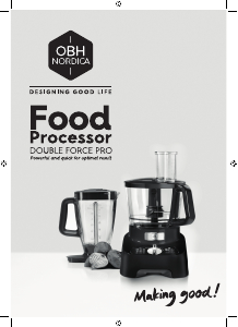 Manual OBH Nordica FO827ES0 Double Force Food Processor