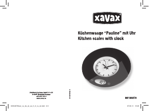 Manual de uso Xavax Pauline Báscula de cocina