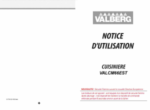 Mode d’emploi Valberg VALCM66EST Cuisinière