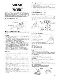 Hướng dẫn sử dụng Omron MC-272L Nhiệt kế