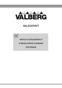Mode d’emploi Valberg VALECE55VT Cuisinière