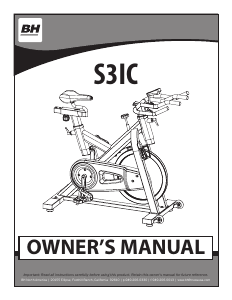 Manual BH Fitness S3IC Exercise Bike