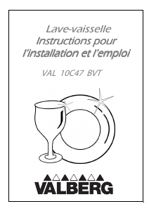 Mode d’emploi Valberg VAL 10C46 BVT Lave-vaisselle