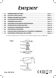 Manual Beper BP.101H Citrus Juicer