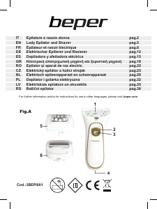 Manuál Beper 3BEPI001 Epilátor