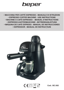 Manual de uso Beper BC.002 Máquina de café espresso