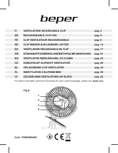 Manual Beper P206VEN420 Ventilator