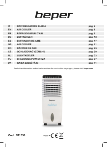 Rokasgrāmata Beper VE.550 Ventilators