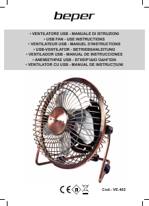 Manual Beper VE.402 Fan