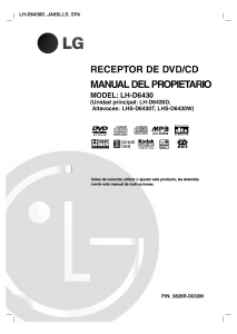 Manual de uso LG LH-D6430D Reproductor DVD