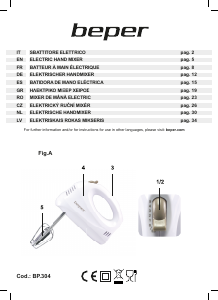 Bedienungsanleitung Beper BP.304 Handmixer