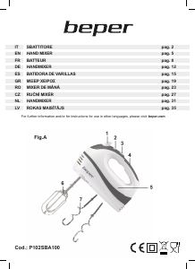 Manual de uso Beper P102SBA100 Batidora de varillas