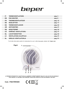 Bedienungsanleitung Beper P203TER200 Heizgerät