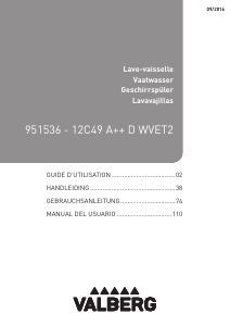 Mode d’emploi Valberg VAL 12C49A++ WVET2 Lave-vaisselle