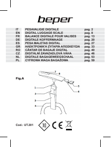 Manual de uso Beper UT.201 Escala de equipaje