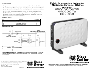 Manual de uso Ursus Trotter HMC-2000 Calefactor