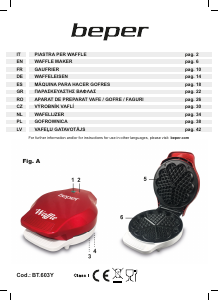 Manuale Beper BT.603Y Macchina per waffle