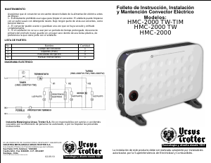 Manual de uso Ursus Trotter HMC-2000 TW Calefactor
