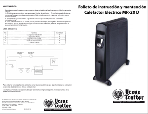 Manual de uso Ursus Trotter MR-20D Calefactor