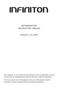 Bedienungsanleitung Infiniton FG-167NFT Kühl-gefrierkombination