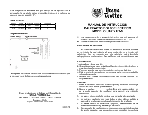 Manual de uso Ursus Trotter UT-7 Calefactor