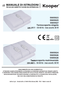 Handleiding Kooper 5905924 Elektrische deken