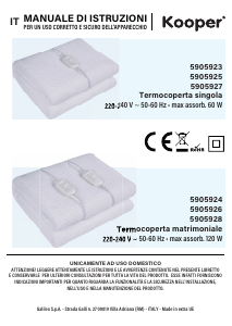 Manual Kooper 5905925 Cobertor eléctrico