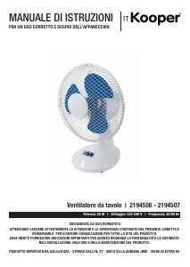 Manuale Kooper 2194506 Ventilatore