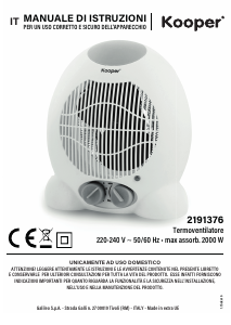 Manuale Kooper 2191376 Termoventilatore