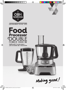 Manual OBH Nordica FO826HS0 Double Force Food Processor