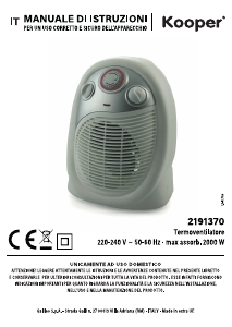 Manuale Kooper 2191370 Termoventilatore