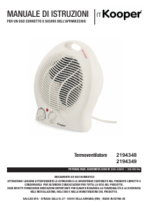 Manuale Kooper 2194349 Termoventilatore