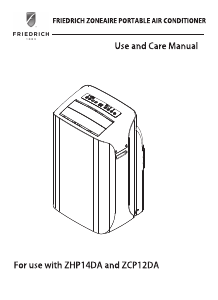Manual Friedrich ZCP12DB Air Conditioner