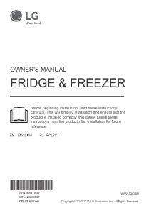 Manual LG GBB940BMQZT Fridge-Freezer