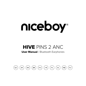 Manuál Niceboy HIVE Pins 2 ANC Sluchátka