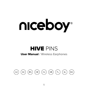 Használati útmutató Niceboy HIVE Pins Fejhallgató