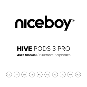 Руководство Niceboy HIVE Pods 3 PRO Наушники