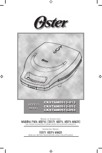 Manual Oster CKSTAM0513-013 Contact Grill