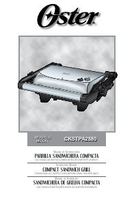 Manual Oster CKSTPA2880 Grelhador de contacto