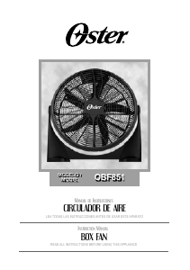 Manual de uso Oster OBF851 Ventilador