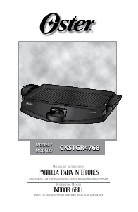 Manual de uso Oster CKSTGR4768 Parrilla de mesa