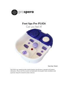 Manual Prospera PL026 Foot Bath
