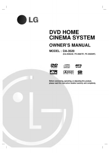 Manual LG DA-3520AD Home Theater System