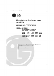 Manual de uso LG LX-D5230D Sistema de home cinema