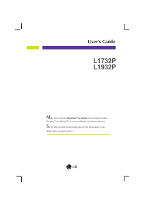 Manual LG L1732P-SF LCD Monitor